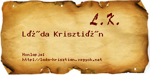 Láda Krisztián névjegykártya