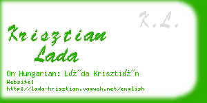 krisztian lada business card